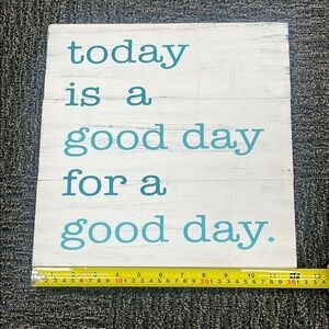 Inspirational Wall Art with Teal Text